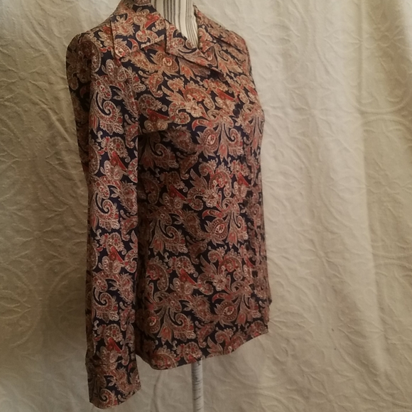 Act lll paisley top cuff long sleeve - Picture 2 of 6